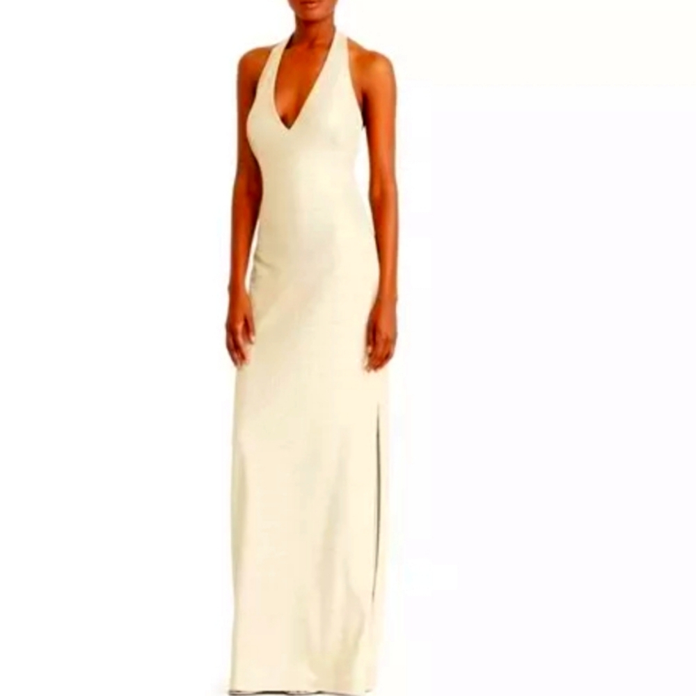 NWT Lauren Ralph Lauren Women's Gold Metallic Semi-Formal Dress Gown 14